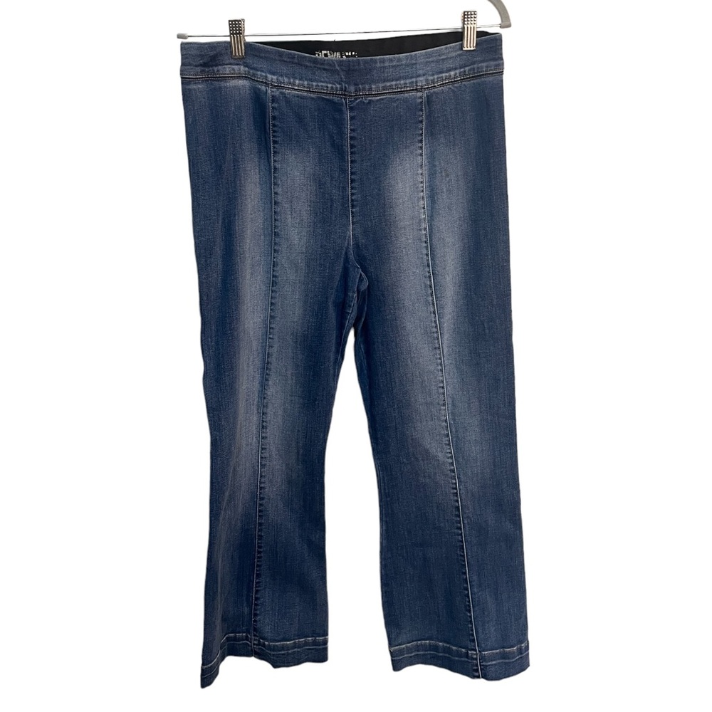 Rewatched pull on bootcut denim jeans women size 13/31 blue high ris light wash
